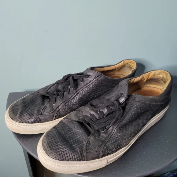 Aquatalia Shoes Aquatalia Woven Leather Mens Sneakers Size
